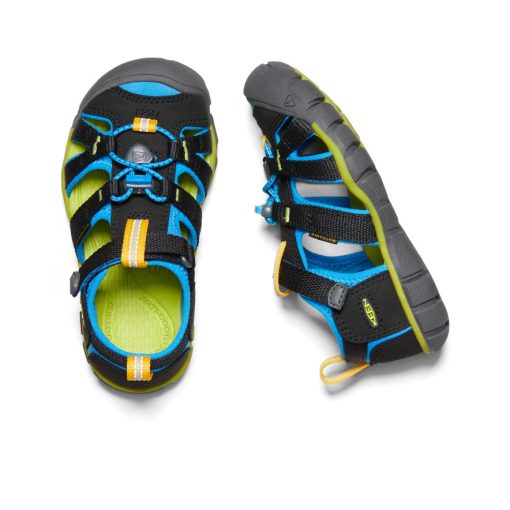 Little Kids' Seacamp II CNX  |  Black/Brilliant Blue - Image 4