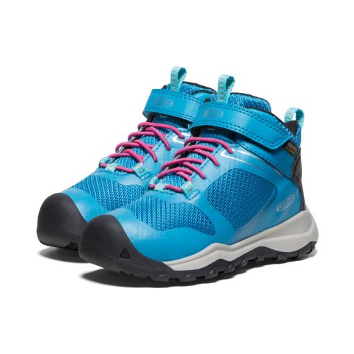 Little Kids' Wanduro Waterproof Boot  |  Fjord Blue/Fuchsia Purple - Image 2