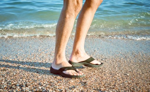 Men's Kona Leather Flip-Flop  |  Steel Grey/Black - Image 7