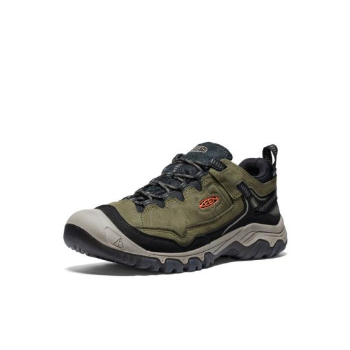 Men's Targhee IV Waterproof Hiking Shoe  |  Dark Olive/Gold Flame - Image 3