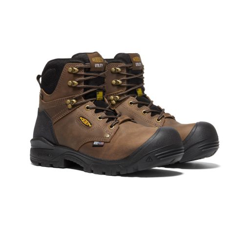 Men's Independence 6 Waterproof Boot (Carbon Toe)  |  Dark Earth/Black - Image 2
