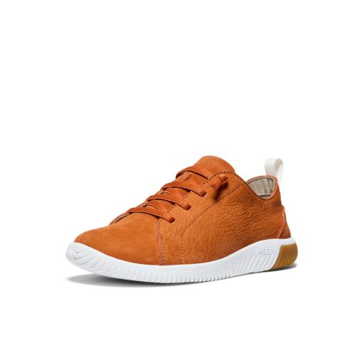 Big Kids' KNX Leather Sneaker  |  Gold Flame/Star White - Image 3
