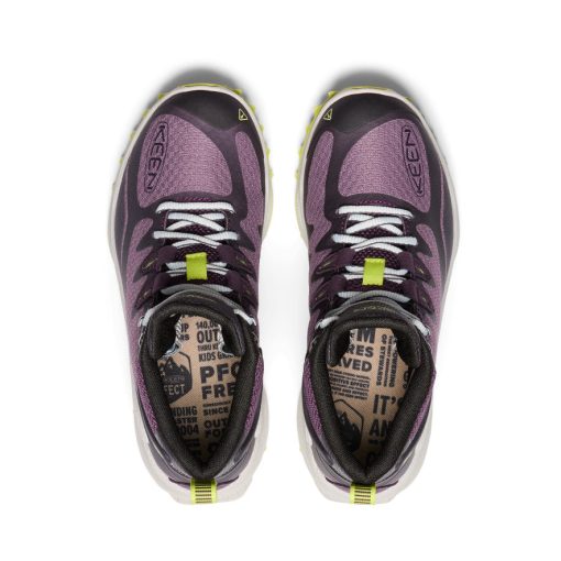 Women's Zionic Waterproof Hiking Boot  |  Black Plum/Daiquiri Green - Image 4