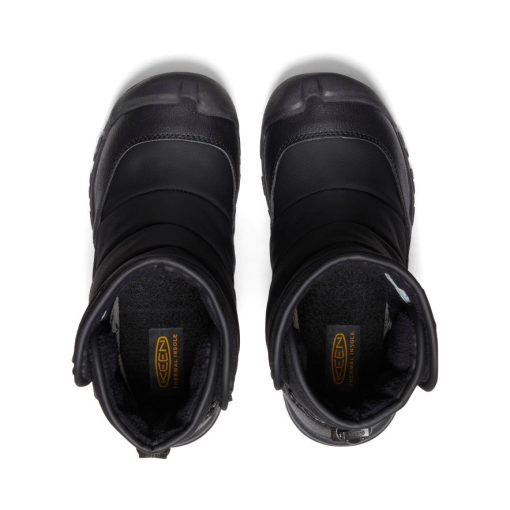 Big Kids' Puffrider Waterproof Winter Boot  |  Black/Steel Grey - Image 4