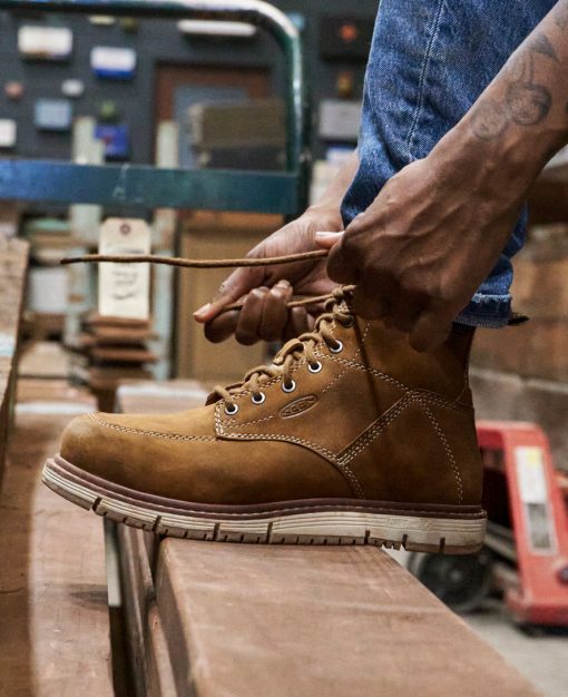 Women's San Jose 6 Waterproof Boot (Aluminum Toe)  |  Almond/Gum - Image 8
