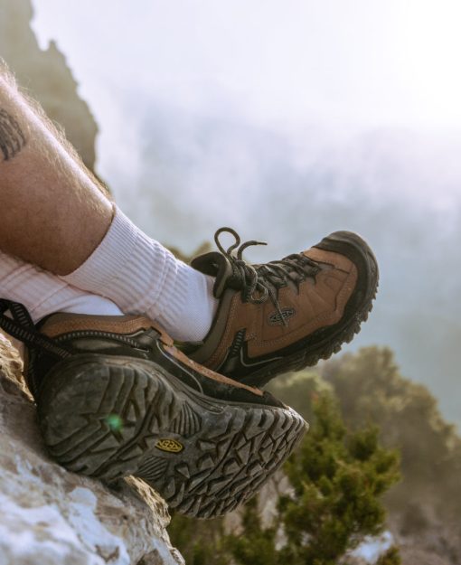 Men's Targhee IV Wide Waterproof Hiking Shoe  |  Bison/Black - Image 8