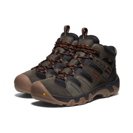 Men's Headout Waterproof Hiking Boot  |  Black Olive/Fossil Orange - Image 2