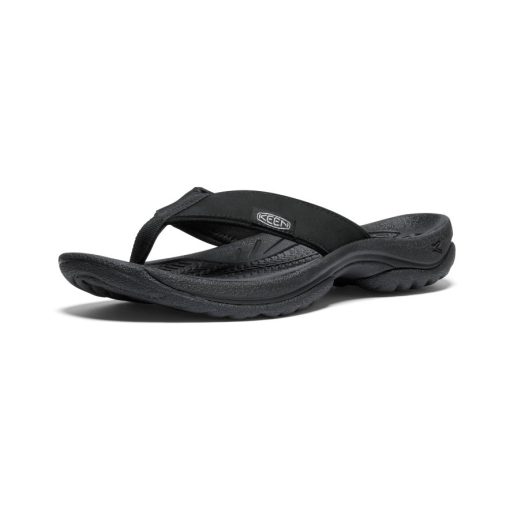 Women's Kona Leather Flip-Flop  |  Black/Vapor - Image 3