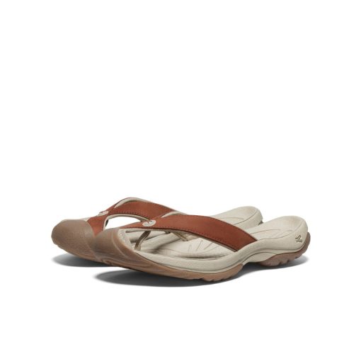 Women's Waimea Leather Flip-Flop  |  Sorrel Horse/Plaza Taupe - Image 2