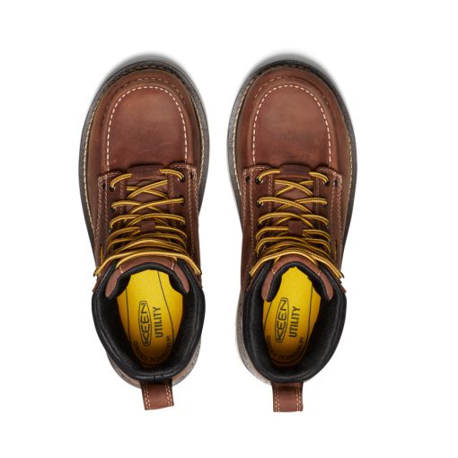Men's Cincinnati 6 Waterproof 90° Heel Boot (Carbon Toe)  |  Tuscan Red/Sandshell - Image 4